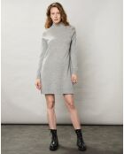 Robe en Laine & Cachemire Matir gris chiné