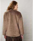 Manteau en Fausse Fourrure Vera poussière