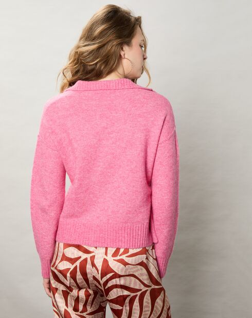 Pull en Alpaga & Laine mélangés Muriella rose