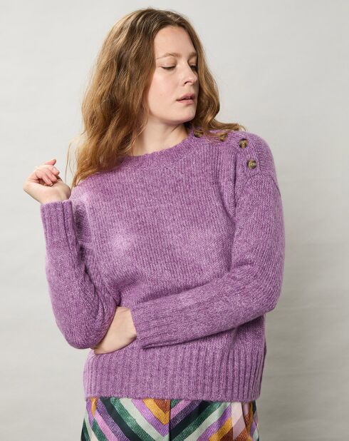 Pull en Mohair & Laine mélangés Maracay prune