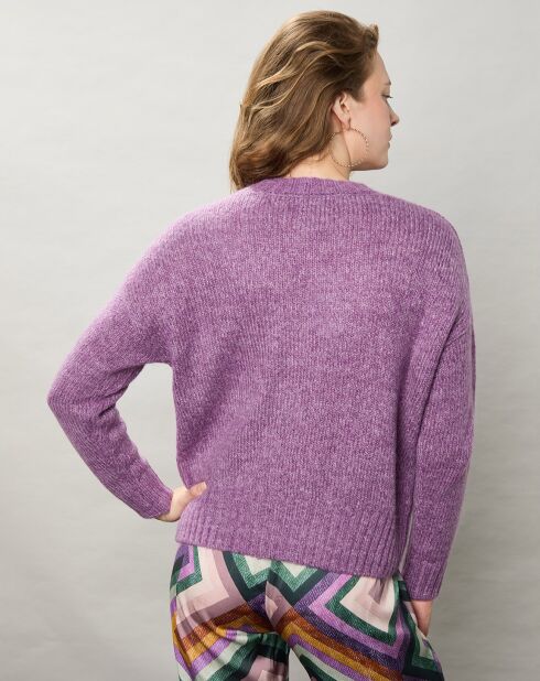 Pull en Mohair & Laine mélangés Maracay prune