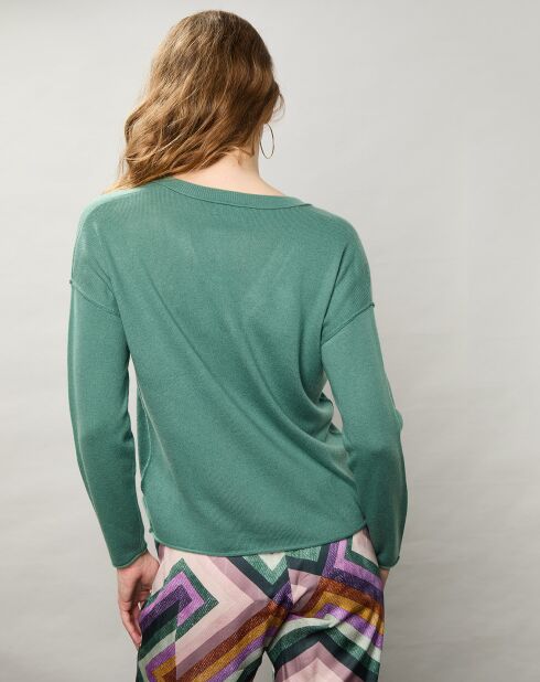 Pull en Laine & Cachemire Miane jade