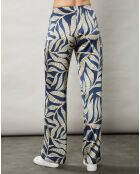 Pantalon satiné Plaisance bleu/bleu clair