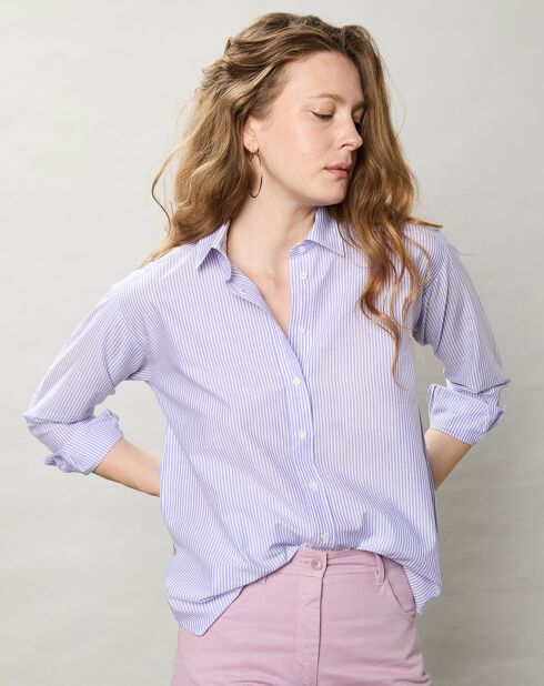 Chemise Cinema à rayures violette