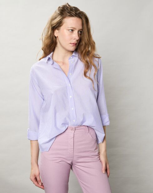 Chemise Cinema à rayures violette