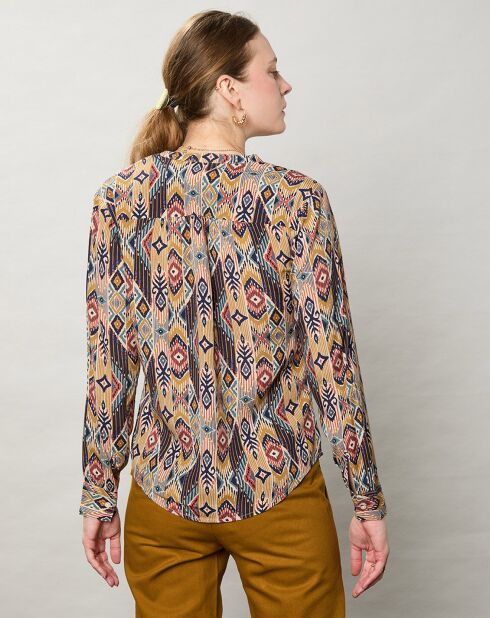 Blouse Cary imprimée beige