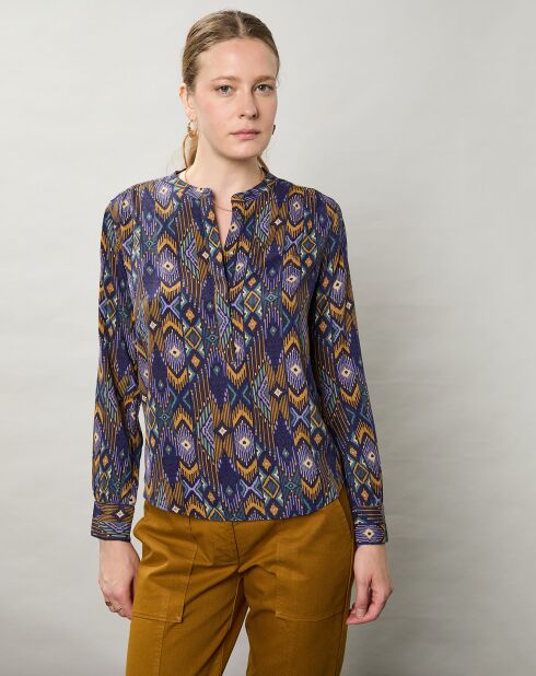 Blouse Cary imprimée violette