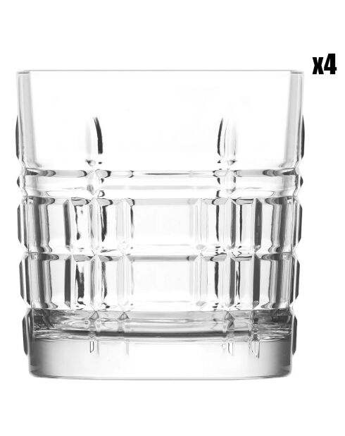 4 Verres transparents - 325ml