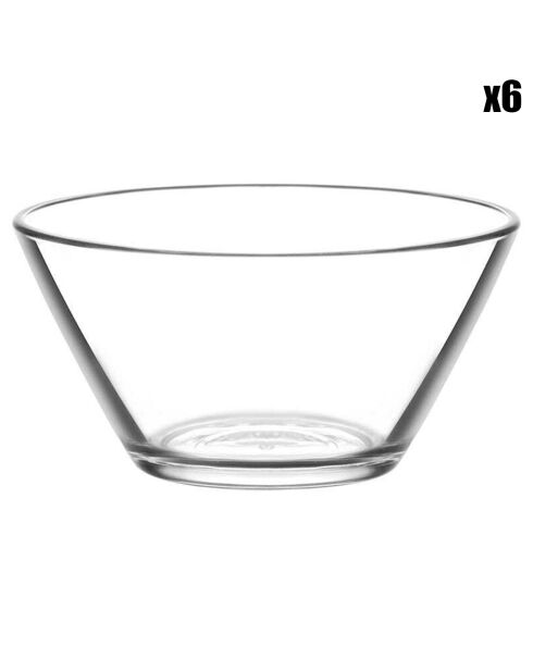 6 Bols transparents - 345 ml