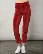 Pantalon en Velours Pepite piment