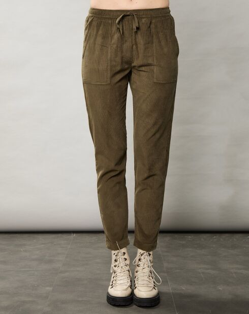 Pantalon en Velours Milleraies Philemon armée