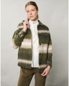 Veste en Laine mélangée Voltige beige/vert