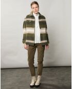 Veste en Laine mélangée Voltige beige/vert