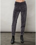 Pantalon en Velours Pepite charbon