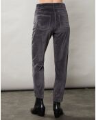 Pantalon en Velours Pepite charbon