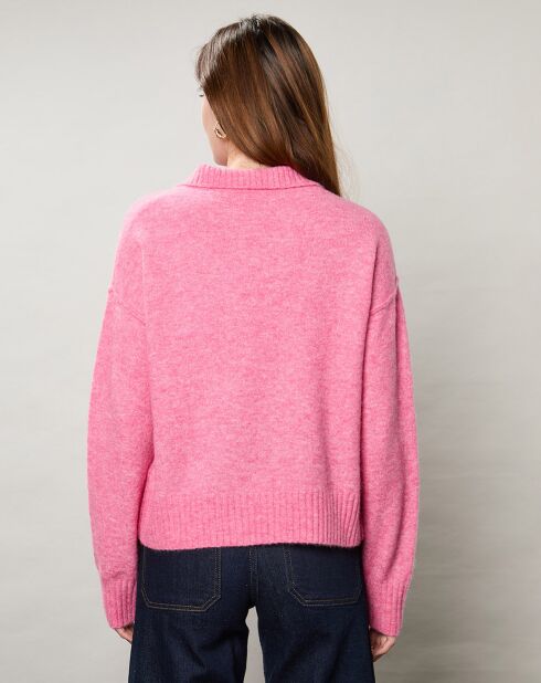 Pull en Alpaga & Laine mélangés Muriella rose