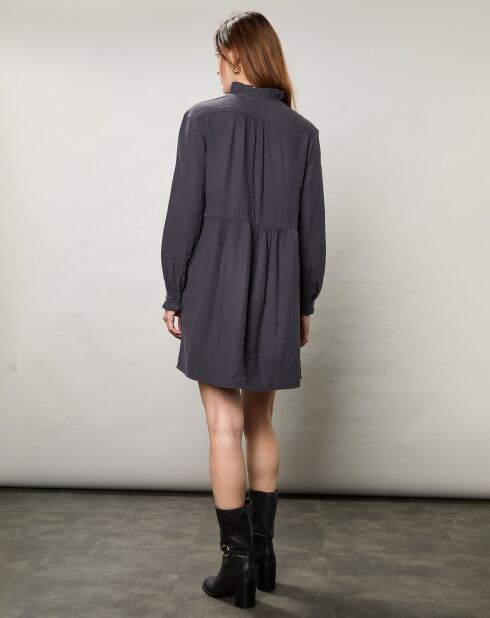 Robe en Gaze de Coton Rimba charbon