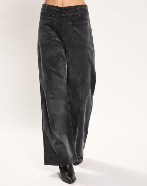 Pantalon jupe-culotte Cloé bitume
