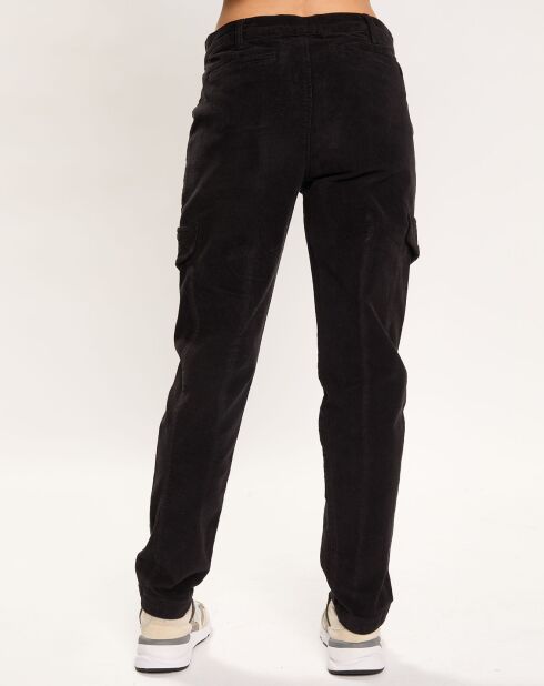 Pantalon en Velours Cargo noir