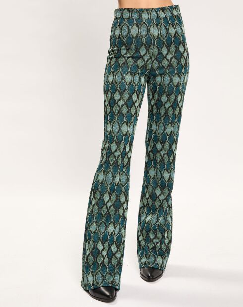 Pantalon Kyllie à motifs bleu