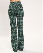 Pantalon Kyllie à motifs bleu