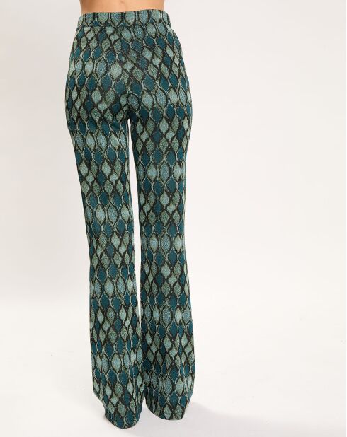 Pantalon Kyllie à motifs bleu