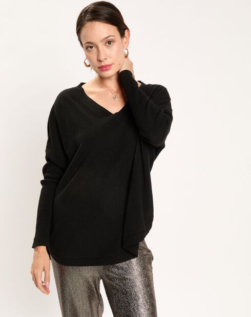 Pull en Laine & Cachemire mélangés Naos noir