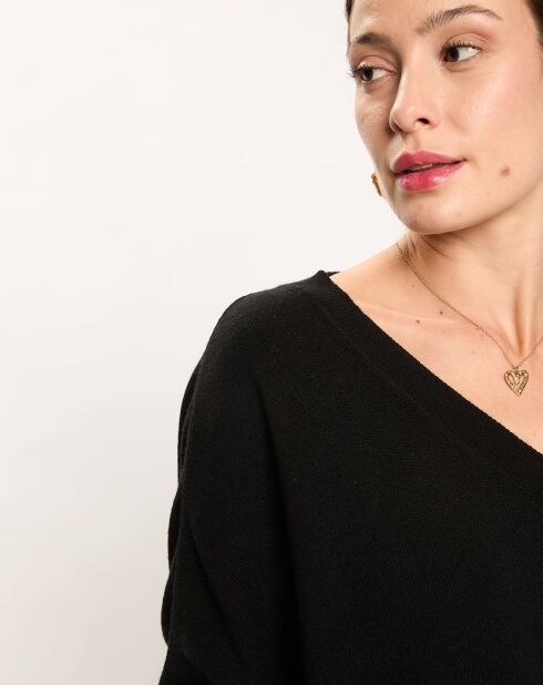 Pull en Laine & Cachemire mélangés Naos noir