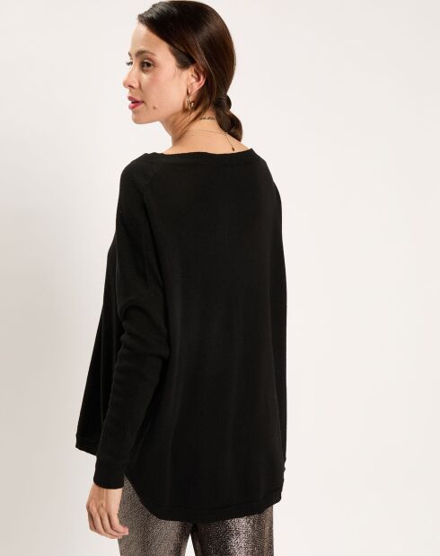 Pull en Laine & Cachemire mélangés Naos noir