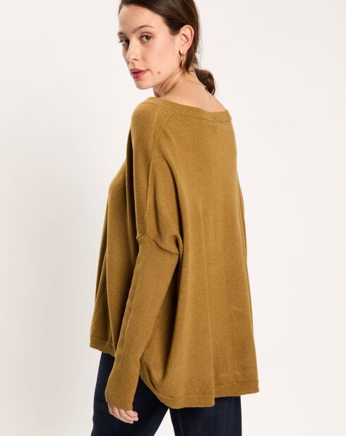 Pull en Laine & Cachemire mélangés Naos olive