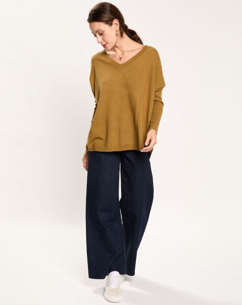 Pull en Laine & Cachemire mélangés Naos olive