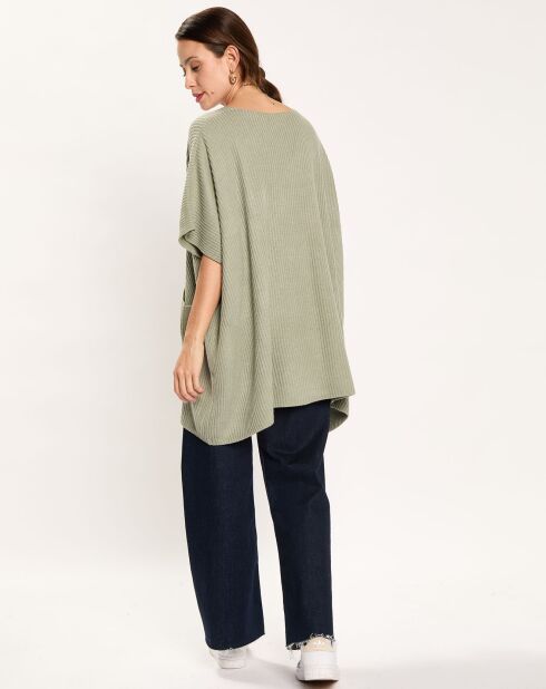 Poncho en Laine & Cachemire mélangés Naos amande