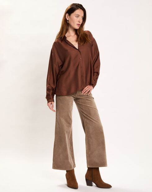Pantalon jupe-culotte Cloé seigle