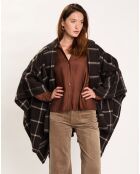 Poncho en Mohair & Laine mélangés Emy café