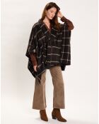 Poncho en Mohair & Laine mélangés Emy café