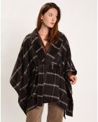 Poncho en Mohair & Laine mélangés Emy café