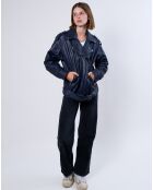 Veste en Cuir Oversize Carolane bleue