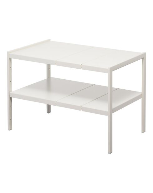 Organisateur extensible à 2 niveaux Tower blanc - 30x50-85x35 cm