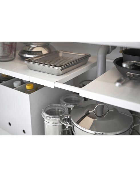 Organisateur extensible à 2 niveaux Tower blanc - 30x50-85x35 cm