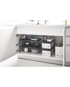 Organisateur extensible à 2 niveaux Tower noir - 30x50-85x35 cm