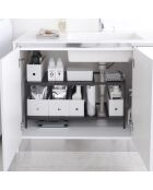 Organisateur extensible à 2 niveaux Tower noir - 30x50-85x35 cm