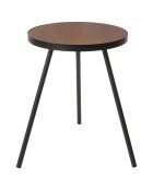 Table d'appoint ronde Tower noire - 48x49x50 cm