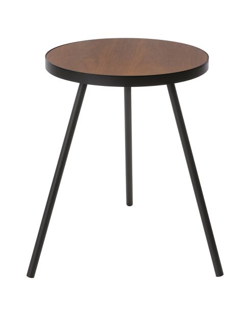 Table d'appoint ronde Tower noire - 48x49x50 cm