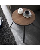 Table d'appoint ronde Tower noire - 48x49x50 cm