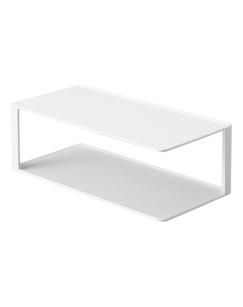 Support pour vaisselle rectangulaire blanc - 15x30x10 cm