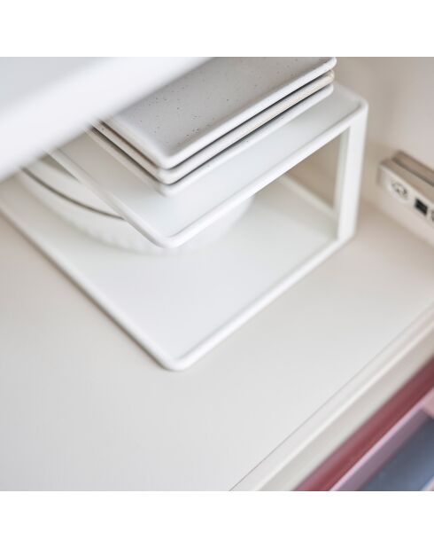 Support pour vaisselle rectangulaire blanc - 15x30x10 cm