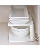 Support pour vaisselle rectangulaire blanc - 15x30x10 cm
