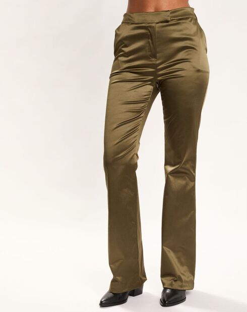 Pantalon en Satin Moon bronze