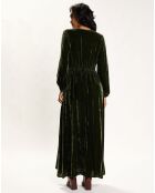 Robe en Velours Solo verte