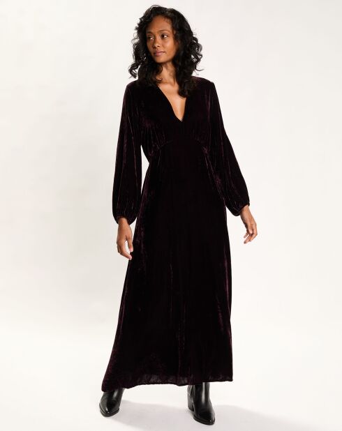Robe en Velours Solo violette